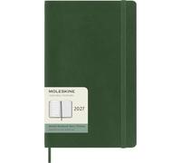 Moleskine Agenda Settimanale 2027, Planner 12 Mesi Con Spazio Per Note, Copertina Morbida e Chiusura Elastica, Formato Large 13x21 cm, Colore Verde Mirto