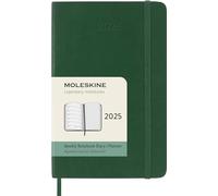 Moleskine Weekly Planner, Agenda Settimanale con Spazio per Note 12 Mesi 2025, Copertina Morbida e Chiusura Elastica, Colore Verde Mirto, Formato Pocket 9x14 cm