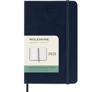 Moleskine Weekly Planner, Agenda Settimanale con Spazio per Note 12 Mesi 2025, Copertina Rigida e Chiusura Elastica, Colore Blu Zaffiro, Formato Pocket 9x14 cm