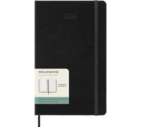 Moleskine Weekly Planner, Agenda Settimanale con Spazio per Note 12 Mesi 2025, Copertina Rigida e Chiusura Elastica, Colore Nero, Formato Large 13x21