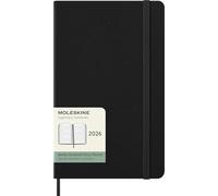 Moleskine 12 Monate Wochenkalender 2026, Large/A5, 1 Wo = 2 Seiten, horizontal, fester Einband, Schwarz