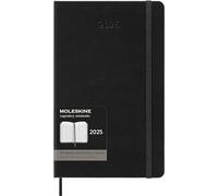 Moleskine Weekly Planner, Agenda Settimanale Verticale Pro 12 Mesi 2025, Copertina Rigida e Chiusura Elastica, Colore Nero, Formato Large 13 x 21 cm