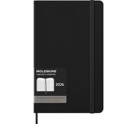 Moleskine 12 Monate Pro Wochen Notizkalender 2026, Pro Large/A5, 1 Wo = 2 Seiten, vertikal, Spalten für Notizen, fester Einband, Schwarz