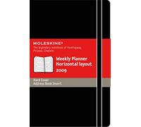 Moleskine Weekly Planner Horizontal Layout 2009 12 Months: Black Large Lined