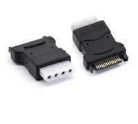 Molex - Adattatore di alimentazione SATA, adattatore di alimentazione Molex LP4, 4 pin femmina IDE Molex a Sata 15 pin maschio adattatore convertitore (Molex femmina)