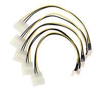 Molex/IDE a 4 pin su CPU a 3 pin, ventola/cavo di alimentazione 5 pezzi, molto pratico e popolare Durability