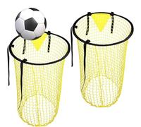 MOLHEM Rete da calcio pieghevole, confezione da 2, attrezzatura per allenamento da calcio, durevole e portatile, bersaglio per pratica di tiro, giochi in cortile, bambini e adulti (uso interno/esterno