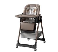 MoLi Pelle PU Seggiolone, Seggiolone Pappa Vassoio a Doppio Strato, Sedile Regolabile Sediolone (8122 Khaki)