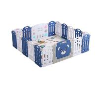 MoLi Recinto per Bambini, Box Bambini, Box Neonato con Materassino Infantile Pieghevole Grande Interni ed Esterni, Centro Attività Parco Giochi per Bambino con Schiuma Anticollisione (16+2)
