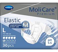 MoliCare Ciabatte usa e getta elastiche di alta qualità, unisex, discrete, per donne e uomini con incontinenza, 6 gocce, taglia L, 30 pezzi