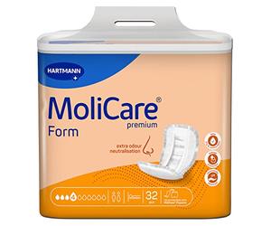 MoliCare Forma premium 4 gocce, per incontinenza leggera: massima sicurezza, protezione extra e discrezione per donne e uomini, 32 pezzi