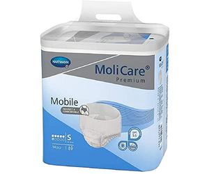 MoliCare Mobile: Pañales para Adultos con Incontinencia Severa, Ropa Interior Absorbente para Hombres y Mujeres, talla S, 14 unidades - Pack de 4