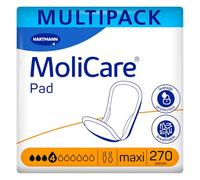 MoliCare Pad 4 Drops - Assorbenti extra lunghi per incontinenza moderata, neutralizzazione degli odori, protezione avanzata della pelle, 9 confezioni da 30 assorbenti (270 pezzi)