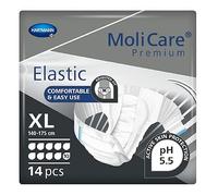 MoliCare Premium Elastic - Slip monouso unisex, 14 pezzi, per donne e uomini con incontinenza, 10 gocce, taglia XL