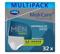 MoliCare Premium MEN PANTS, mutandine assorbenti specifiche per incontinenza maschile, protezione discreta, 5 gocce, taglia M, 32 pezzi