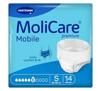 MoliCare Premium Mobile 6 Drops - Pantaloni per incontinenza per donne e uomini, con moderata incontinenza, protezione extra dalle perdite, protezione avanzata della pelle, vestibilità migliorata, 14