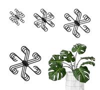 MOLIMOLI 12 Pezzi di Supporto per Piante Portafiori per Piante 4 Dimensioni Anelli di Supporto a Traliccio Realizzati con Materiale PP Resistente per Rose, ortensie, pomodori (Neri)