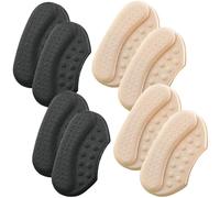 MOLIMOLI 4 Paia di Cuscinetti per Il Tallone, Protezione del Tallone Scarpe, autoadesivi da 3 mm e 6 Come riempitivo Scarpe Troppo Grande Bolle Donna Uomo (Colori della Pelle Nero)