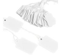 MOLIMOLI 500 Pezzi Price Tag Ciondol, 3,8 * 5,8 cm Hang Tags Etichette dei Prezzi con Stringa, Etichette Regalo Bianche ed Etichette per Abbigliamento, mercatino delle pulci, Bandiere per Lettering