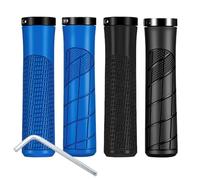 MOLIMOLI Manopole ergonomiche per Biciclette, manopole universali da 22 mm per Manubrio Bicicletta - 2 Paia (Nero + Blu) per Mountain Bike/Bici da Corsa/City Bike/Scooter, Antiscivolo e Resistenti