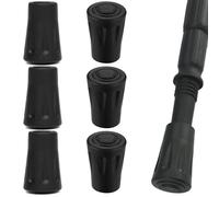 MOLIMOLI Paraurti in gomma da 6 pezzi per bastoncini nordic walking, piedini TPR antiscivolo 11 mm con piastra metallica Bastoncini trekking Leki, di ricambio Protezione su asfalto e pietra