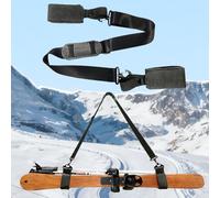 Moling Tracolla Fascia Porta Sci,Cinghia Regolabile per Trasporto Clipstick,Cintura da Spalla,Cinturino per Snowboard,Bastoncini Sci