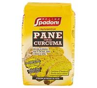 Molino Spadoni Preparato per Pane con Curcuma, Miscela per Pane Fatta in Casa (2 confezioni da 1000g)