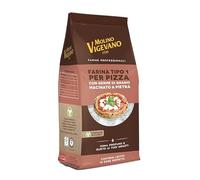 Molino Vigevano | Farina Tipo 1 Poco Raffinata, Farina per Pizza con Lievito, Dose per 4 Pizze | Confezione da 500 gr (12 pezzi)