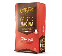 Molino Vigevano Farina “Tipo 0”, Tramonti Oro, Lunga Lievitazione, Ideale per Salati. Confezione da 10 kg