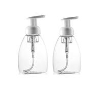 Molinter - Dispenser di sapone in schiuma per sapone liquido, ricaricabile, con testa a pompa, per sapone liquido schiumoso da cucina, bagno, 2 pezzi (300 ml)