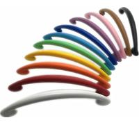 Molinter Maniglie per mobili, per armadio e cassettiera, in lega di zinco, con impugnatura ad arco, per libreria e guardaroba, con distanza tra i fori di 96 mm, Nero