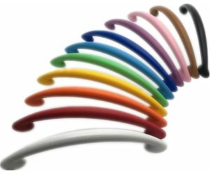 Molinter Maniglie per mobili, per armadio e cassettiera, in lega di zinco, con impugnatura ad arco, per libreria e guardaroba, con distanza tra i fori di 96 mm, Nero