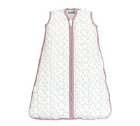 molis&co - Sacco Nanna 0.5 TOG - Sacco Nanna per Neonati - Sacco nanna estivi - Ultra-fresco e Leggero - Mussola di Bambu Premium - Senza Maniche - Floral Pink (6-18 mesi)
