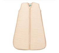 molis&co - Sacco Nanna 1 TOG - Sacco Nanna Imbottito per l’Autunno e Primavera. Neonati da 0-6 mesi (70 cm) - Mussola di Bambu Premium - Senza Maniche - Vichy Sand
