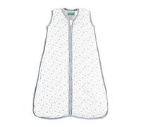 molis&co - Sacco Nanna 1 TOG - Sacco Nanna Imbottito per l’Autunno e Primavera. Neonati da 18-36 mesi (95 cm) - Mussola di Cotone Premium - Senza Maniche - Grey Leaf