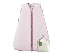 molis&co - Sacco Nanna 1 TOG - Sacco nanna primaverile e autunno - Sacco Nanna per Neonato da 18-36 mesi - 100% Cotone (Certificato Oeko-Tex) - Leggermente Imbotito, Senza Maniche - Vichy Pink