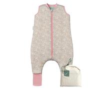 molis&co - Sacco Nanna con piedini e calzini - Sacco nanna invernale per Bambini - Sacchi Nanna 2.5 tog con piedini - 100% Cotone (Oeko-TEX 100) - Pastel Floral (2 anni)