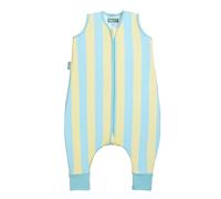 molis&co - Sacco nanna estivo per bambini, con piedi, 0,5 TOG, sacco a pelo per bambini, con gambe, 100% cotone (Oeko-TEX 100), qualità premium, Blue Sunshine (70 cm)