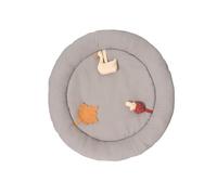 molis&co - Tappetino sensoriale per bambini, rotondo, 90 cm, con trame, suoni e giocattoli interattivi, imbottito, pieghevole, con borsa, Oeko-Tex 100 (Lake)