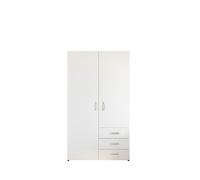 Molise Armadio con 2 ante a battente e 3 cassetti in legno laminato di colore