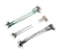Moliuoly 10 pezzi filo in acciaio inox con moschettone e girella, nero, 15 cm