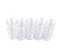 Moliuoly 100 capsule per monete, 35 mm, trasparenti | Contenitore rotondo in plastica; per la raccolta di monete; custodia protettiva riutilizzabile