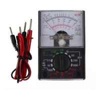 Moliuoly Multimetro analogico MF-110A per tensione e corrente DC/AC, tester portatile con intervallo 0-1000 V, ideale per elettronica, scuole e officine, con perni di prova