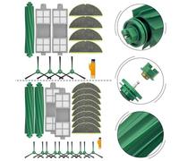 Moliuoly Set di accessori A per iRobot Roomba 205 DustCompactor Combo, con 1 rullo di gomma, 2 filtri, 4 salviette, 4 spazzole laterali, 1 spazzola per la pulizia