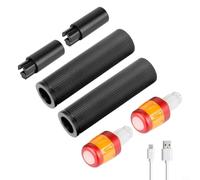 Moliuoly Set di impugnature in silicone con asta di estensione e luce a LED per Xiaomi per Ninebot per Max G30 ES, ricaricabile, presa antiscivolo, facile plug-and-play per e-scooter (D)