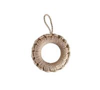 Moliuoly Sottobicchieri in canapa in tessuto per sala da pranzo, 14 cm