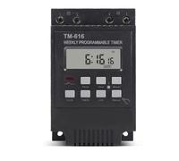 Moliuoly Timer digitale 30 A, programmabile per 110 V - 120 V, timer 7 giorni con display LCD, compatibile con 1 minuto 168 ore, nero