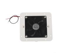 Moliuoly Ventilatore di scarico laterale per camper, 12 V, silenzioso, monouso, 2,3 m³/min, ABS, resistente alle intemperie, colore nero e bianco, facile da montare (bianco)