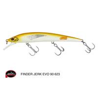 MOLIX FINDER JERK EVO 90 SP COL. 623 PEARL W. GOLD 7 GR SUSPENDING 9 CM SPINNING