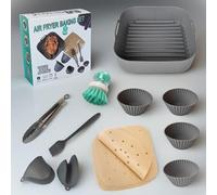 Moljaus Kit friggitrice ad Aria Set per friggitrice ad Aria 7 Accessori per friggitrice ad Aria Compatibile con Cosori Dual Blaze 6,4 Cestello friggitrice ad Aria 22 cm Friggitrice ad Aria Accessori
